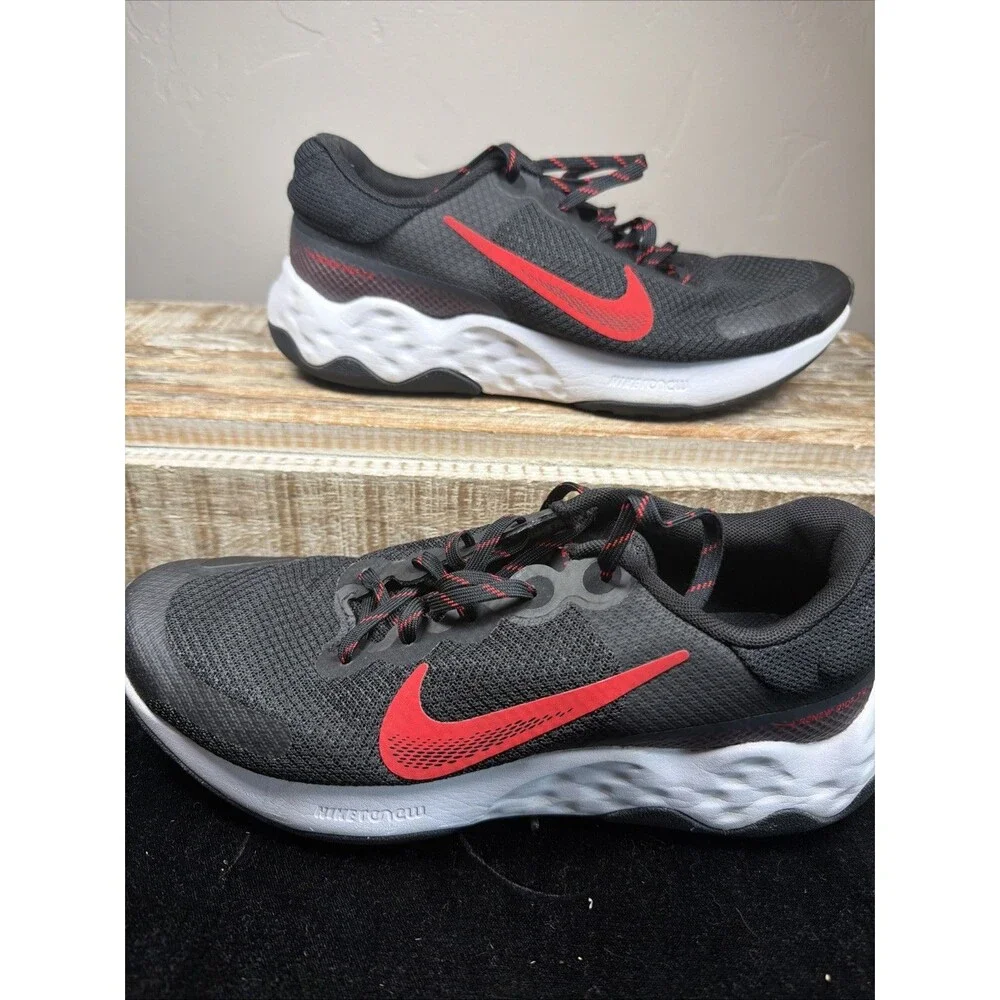 Nike Renew Ride 3 Running Shoes Men’s Size 8 Black Red DC8185-002 EUC
